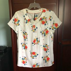 Boden Carey silk blend blouse size 8